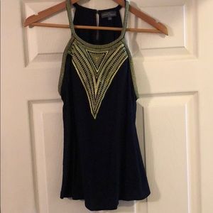 Market & spruce navy blue top